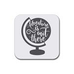 Adventure Is Out There Rubber Coaster (Square)  Front