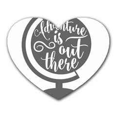 Adventure Is Out There Heart Mousepads