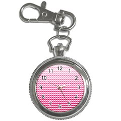 Pink Gradient Chevron Key Chain Watches