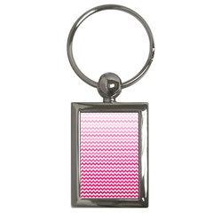 Pink Gradient Chevron Key Chains (rectangle) 