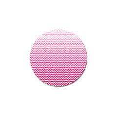 Pink Gradient Chevron Golf Ball Marker