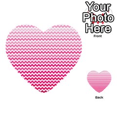 Pink Gradient Chevron Multi-purpose Cards (heart)  by CraftyLittleNodes