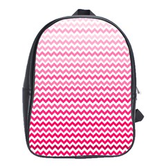 Pink Gradient Chevron School Bags(large) 