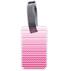 Pink Gradient Chevron Luggage Tags (two Sides) by CraftyLittleNodes