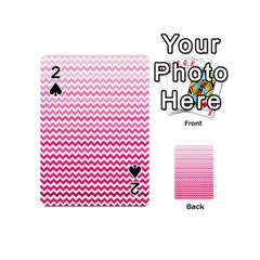 Pink Gradient Chevron Playing Cards 54 (mini) 