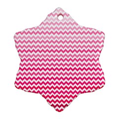 Pink Gradient Chevron Ornament (snowflake)  by CraftyLittleNodes