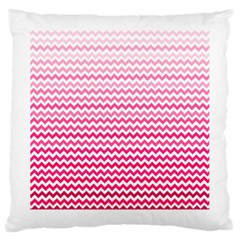 Pink Gradient Chevron Large Cushion Cases (one Side) 