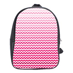 Pink Gradient Chevron School Bags (xl) 