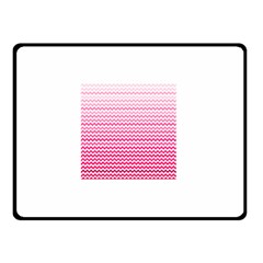 Pink Gradient Chevron Double Sided Fleece Blanket (small) 