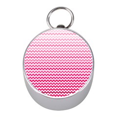 Pink Gradient Chevron Mini Silver Compasses