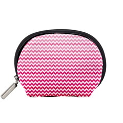 Pink Gradient Chevron Accessory Pouches (small) 