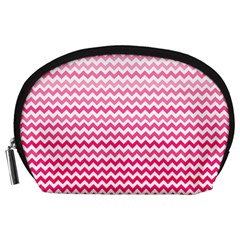 Pink Gradient Chevron Accessory Pouches (large) 