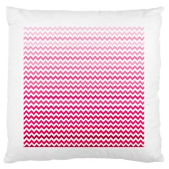 Pink Gradient Chevron Standard Flano Cushion Cases (one Side) 