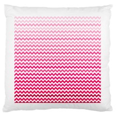 Pink Gradient Chevron Large Flano Cushion Cases (two Sides) 