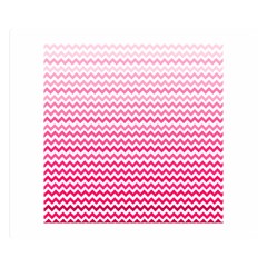 Pink Gradient Chevron Double Sided Flano Blanket (small)  by CraftyLittleNodes