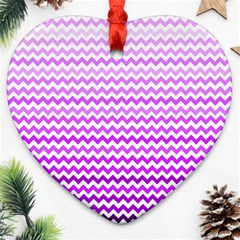 Purple Gradient Chevron Ornament (heart) 