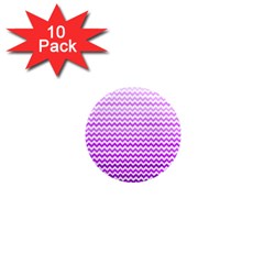 Purple Gradient Chevron 1  Mini Magnet (10 Pack)  by CraftyLittleNodes