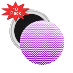 Purple Gradient Chevron 2 25  Magnets (10 Pack) 