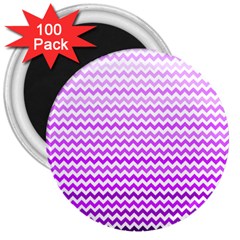 Purple Gradient Chevron 3  Magnets (100 Pack)