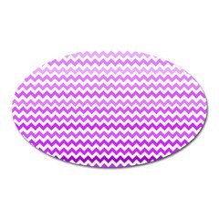 Purple Gradient Chevron Oval Magnet by CraftyLittleNodes