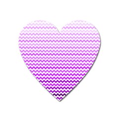 Purple Gradient Chevron Heart Magnet by CraftyLittleNodes