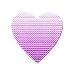 Purple Gradient Chevron Heart Magnet Front