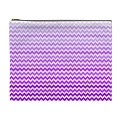 Purple Gradient Chevron Cosmetic Bag (xl) by CraftyLittleNodes