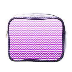 Purple Gradient Chevron Mini Toiletries Bags