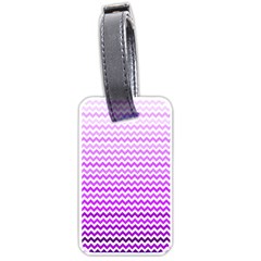 Purple Gradient Chevron Luggage Tags (one Side)  by CraftyLittleNodes