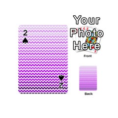 Purple Gradient Chevron Playing Cards 54 (mini) 