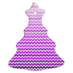 Purple Gradient Chevron Ornament (christmas Tree)