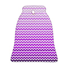 Purple Gradient Chevron Bell Ornament (2 Sides) by CraftyLittleNodes