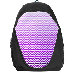 Purple Gradient Chevron Backpack Bag