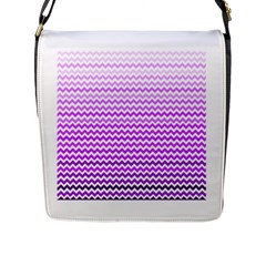 Purple Gradient Chevron Flap Messenger Bag (l) 