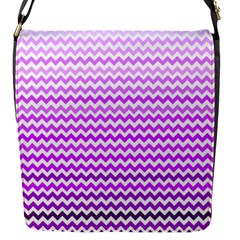 Purple Gradient Chevron Flap Messenger Bag (s) by CraftyLittleNodes