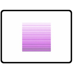 Purple Gradient Chevron Double Sided Fleece Blanket (large)  by CraftyLittleNodes