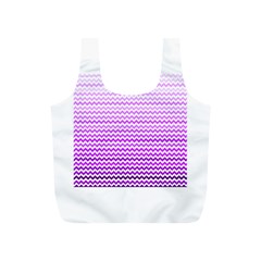 Purple Gradient Chevron Full Print Recycle Bags (s) 