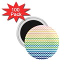 Pastel Gradient Rainbow Chevron 1.75  Magnets (100 pack)  Front