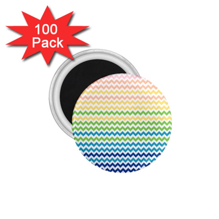 Pastel Gradient Rainbow Chevron 1.75  Magnets (100 pack) 