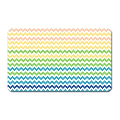 Pastel Gradient Rainbow Chevron Magnet (rectangular)