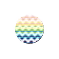 Pastel Gradient Rainbow Chevron Golf Ball Marker