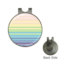 Pastel Gradient Rainbow Chevron Hat Clips With Golf Markers