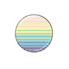 Pastel Gradient Rainbow Chevron Hat Clip Ball Marker