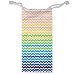 Pastel Gradient Rainbow Chevron Jewelry Bags Front