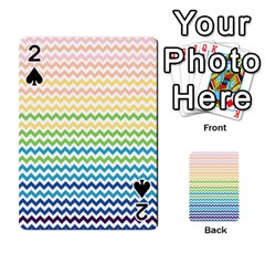 Pastel Gradient Rainbow Chevron Playing Cards 54 Designs 