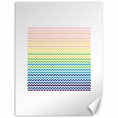 Pastel Gradient Rainbow Chevron Canvas 18  X 24  