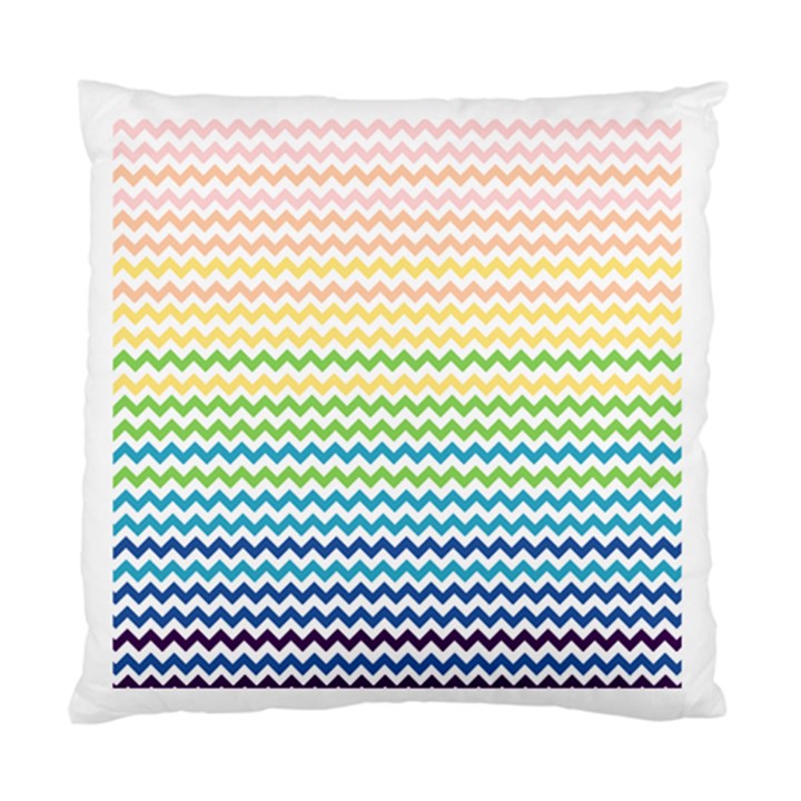 Pastel Gradient Rainbow Chevron Standard Cushion Case (One Side) 