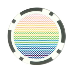 Pastel Gradient Rainbow Chevron Poker Chip Card Guards (10 Pack) 