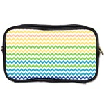 Pastel Gradient Rainbow Chevron Toiletries Bags 2-Side Front