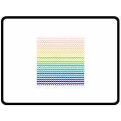 Pastel Gradient Rainbow Chevron Fleece Blanket (large) 